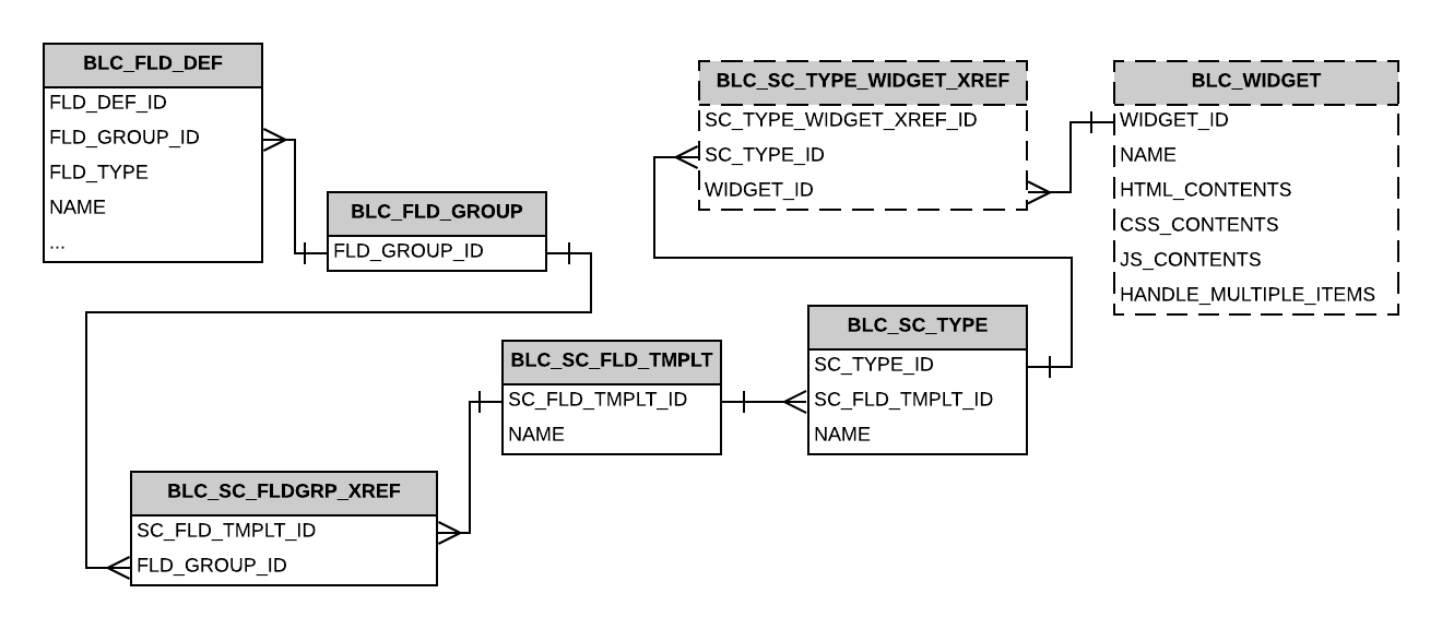 Widget Field ERD