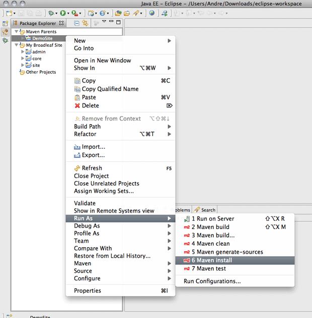 Eclipse Maven Install