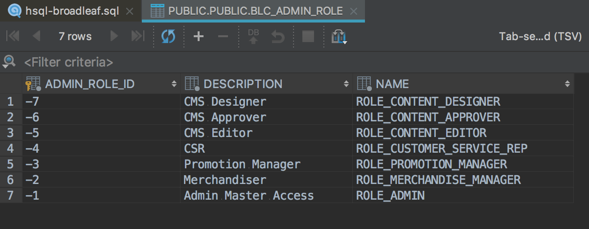 View Database Table