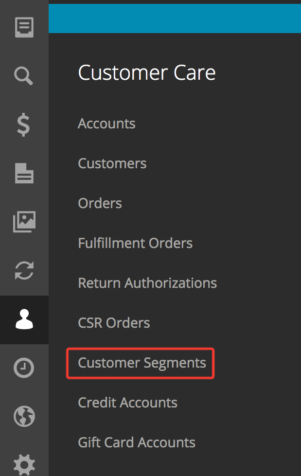 Customer Segments Menu