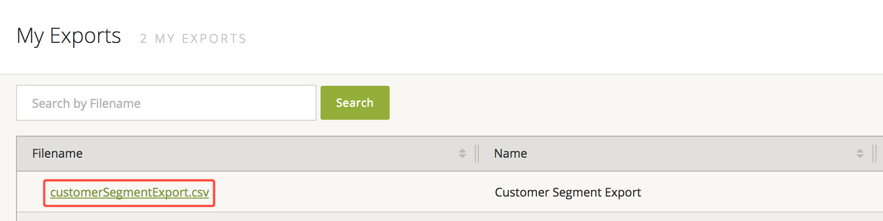 Download CSV